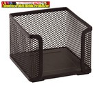 Kockatömbtartó fekete fémhálós 