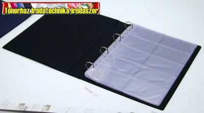 Panta plast 400db-os gyűrűs A/4 névjegykártya tartó