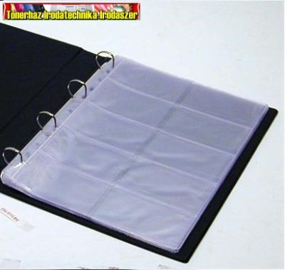 Betétlap 400db-os névjegykártya tartóhoz A/4 10db/csg PANTAPLAST