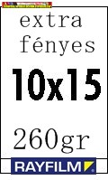 Rayfilm fotópapír 10x15cm 260g/m2 extra fényes 50db/csom (R021210 10x15/50)