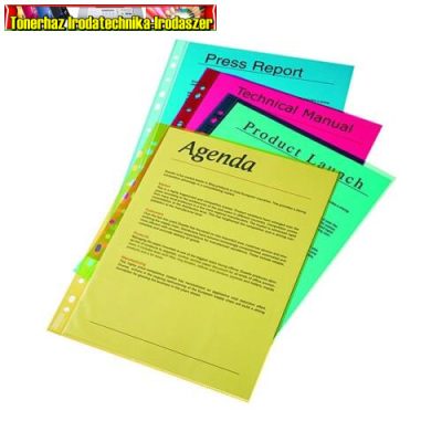 Esselte színes lefűzhető genotherm 55 mikron 10 db/cs