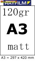 Rayfilm fotópapír A/3 120g matt 100 lap/cs (R0231 1123A A/3)
