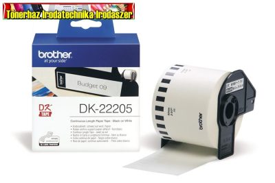 Brother DK-22205 folytonos szalagcímke 62mm x 30,48m öntapadós White