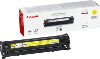 - Kiárusítás - Canon CRG-716 eredeti toner Yellow 1,5K (CRG716,CRG 716,LBP5050)