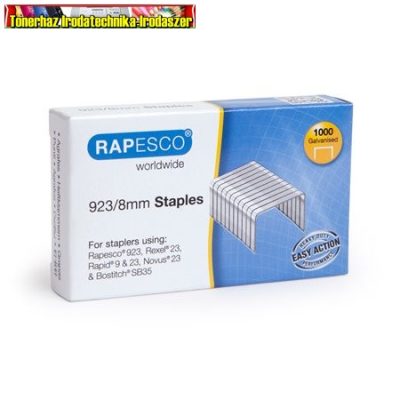 Rapesco tűzőkapocs 923/8mm (5-45lap) nagy kapacitású tűzőgépekhez 1000db/dob
