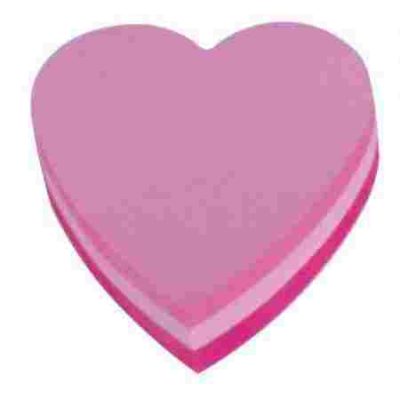 Post-it öntapadós jegyzettömb szív alakú 3 neon szín 225lap/cs 7100172402 (2007H)