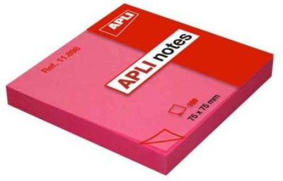 Apli öntapadó jegyzettömb neon rózsaszín 100 lap 75x75mm 11898
