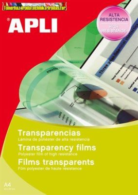 Apli Írásvetítő fólia, kézzel írható, A4 100ív/dob 1080