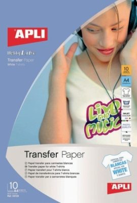 Apli Vasalható tintasugaras fólia - fehér pólóhoz 10ív/cs 04128