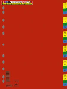 Donau Műanyag színes regiszter, 1-31 D77360