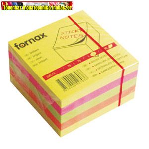 Fornax Öntapadós jegyzettömb kocka, 450lap, neon színekben, 75 x 75 mm 300313 (06812)
