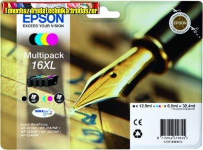 Epson 16XL T1636 multipack( T16XL black+cyan+yellow+magenta) eredeti C13 T16364010 32,4ml(1,9ml+3*6,5ml)