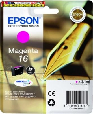 Epson 16 T1623 magenta eredeti tintapatron C13 T16234010 3,1ml