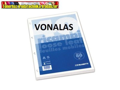 Gyűrűskönyv betét - Ricambi -1194 - A/5 40 lap VONALAS FEHÉR BLASETTI