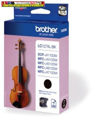 Brother LC127XL BK fekete eredeti tintapatron 1200old.(5%)