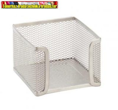 Kockatömbtartó ezüst fémhálós 