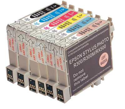 01-0801 Epson T0801 black utángyártott patron