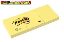 3M 653 POST-IT,Öntapadó jegyzettömb, 38x51 mm, 100 lap, sárga
