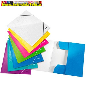  LEITZ Wow Gumis mappa, 15 mm, karton, A4, lakkfényű,