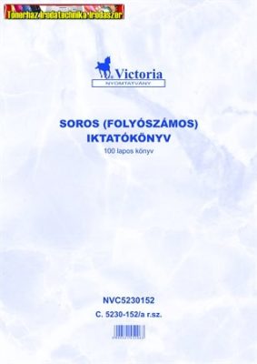 Iktatókönyv soros A/4 C.5230-152/A Vic.