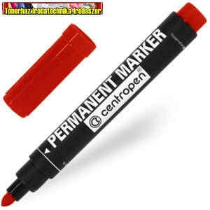 Centropen alkoholos filctoll PIROS vastag,gömb hegy 8566 (permanent)