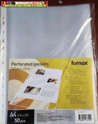 Fornax Lefűzhető genotherm A4 víztiszta, 90 mik, XL ( 220x300mm,) 50 db/csomag FOR1771