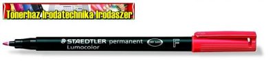 STAEDTLER Lumocolor 318 F Alkoholos marker, OHP, 0,6 mm, piros