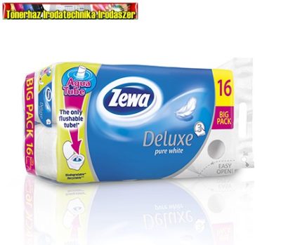 Zewa Deluxe Pure White eü.papír 16tek/cs (toalettpapír)(toaletten lehúzható WC-papír-gurigával)