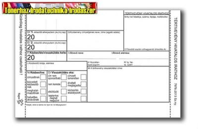 Tértivevény ÚJ hivatalos irathoz 7976-2013SZ.ny.egyold.öntap 