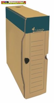 Archiváló doboz, A4, 80 mm, karton, VICTORIA, natúr