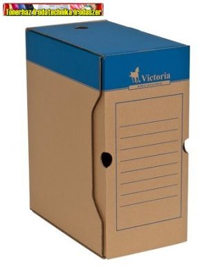 Archiváló doboz, A4, 150 mm, karton, VICTORIA, natúr