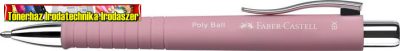 Faber-Castell Poly Ball golyóstoll 0,7 mm, nyomógombos, rózsaszín tolltest