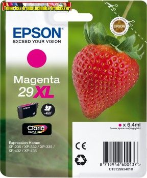 Epson eredeti 29XL MAGENTA T29934010 tintapatron Lejárat: 2022.11 hó