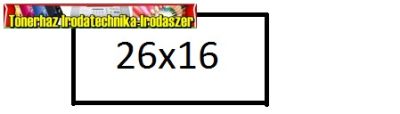 Árazószalag 26x16mm fehér (szögletes) 