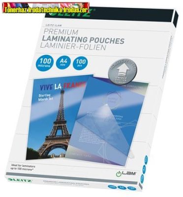 Esselte LEITZ iLam Meleglamináló fólia, 100 mikron, A4, fényes, UDT technológiával 100db/cs 74800000