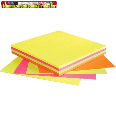 Öntapadós jegyzettömb Info Notes 75x75 mm 100 lapos élénk vegyes színek 5654-39-PK1-B