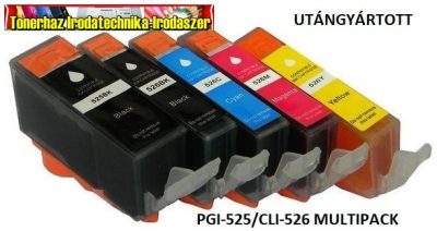 Canon PGI-525/CLI-526 MULTIPACK(5db patron) utángyártott tintapatronok -Chippel ellátott--(PGI525,PGI-525,cli526,cli-526)