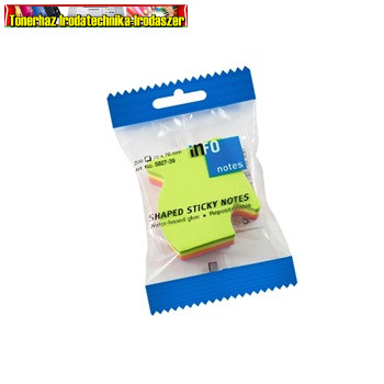 Öntapadós jegyzettömb -nyíl forma- 67x68 mm, 200 lap/db 5827-39