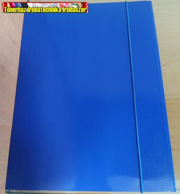 Trend/Optima A/4 glossy gumis mappa 400gr. karton SÖTÉTKÉK