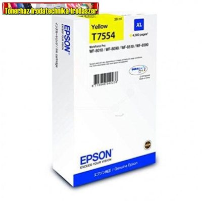 Epson T7554 eredeti yellow tintapatron 4k/39ml 