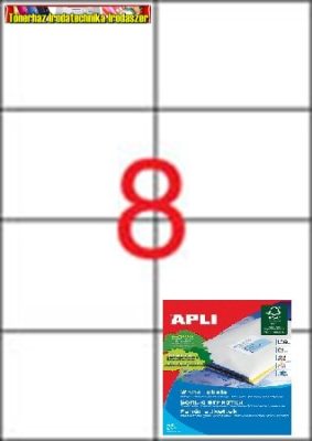 Apli Etikett (öntapadós címke), univerzális, 105x74 mm 100lap/dob (800 címke/dob) (03140)