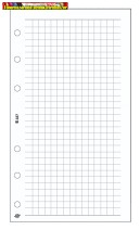 SATURNUS S327F Kalendárium betét, jegyzetlap, "S", kockás, fehér