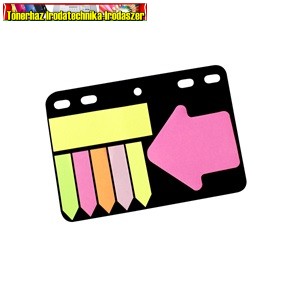 Öntapadós jegyzettömb szett Info Notes 100x140 mm vegyes színek gyűrűs betéten (8747-09) (7 x25 db)