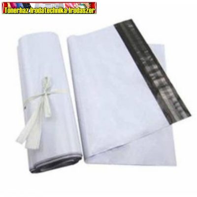 Postázó tasak CoEx szilikonos 305x450x50mm fekete/fehér (futártasak)