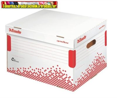 ESSELTE Speedbox, fehér konténer, újrahasznosított karton, felfelé nyíló 623914