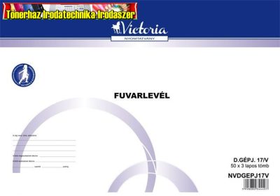 Fuvarlevél A/4 50x3pld D.gép. 17/V fekvő VICTORIA