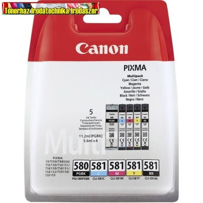 CANON EREDETI PGI580,CLI581 MULTIPACK (PGI-580PGBP+CLI-581C-CLI-581M+CLI-581Y+CLI-581BK)