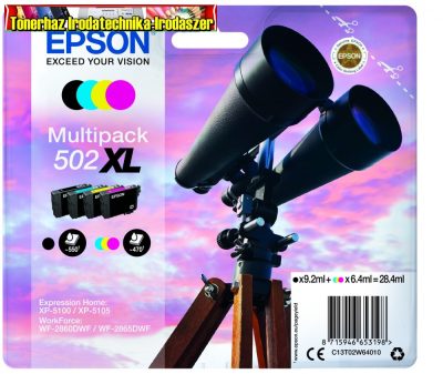 EPSON MULTIPACK T02W6 (502XL) TINTAPATRON CSOMAG (BKxl+Cxl+Mxl+Yxl) (EREDETI)