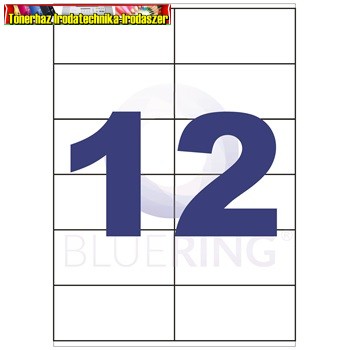 Etikett 105x48mm 12címke/lap 100lap/dob (öntapadós címke)