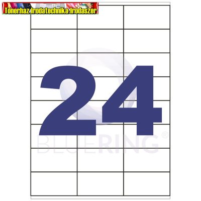 Etikett 70x36mm 24címke/lap 100lap/dob (öntapadós címke)
